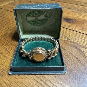 Vtg Sweetheart Expansion Monogram Bracelet with Original Presentation Box *Read*